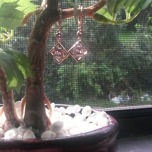 *NWOT* Gold CZ Diamond Drop Earrings